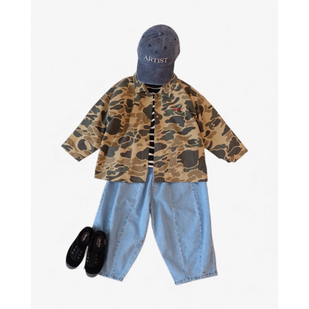 ZIGGY ZAZA troop drill jacket dune camo(2-3Y,3-