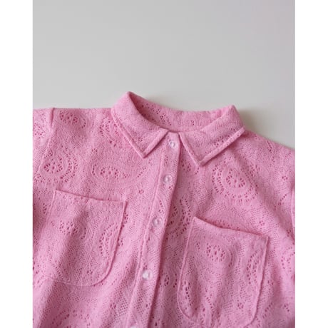 70%OFF 104-110ラスト1点 COS I SAID SO LACE CROCHET SHIRT