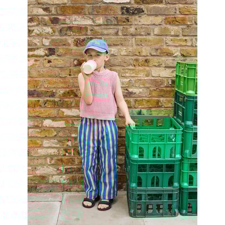 KOTER EVER DENIM WIDE LEG STRIPED TROUSERS(2-3y,4-5y,8-9y,10-11y)