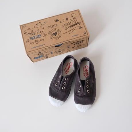 Cienta DECK SHOES black/ムラ染め 70(21(12.5cm)～35(22cm))