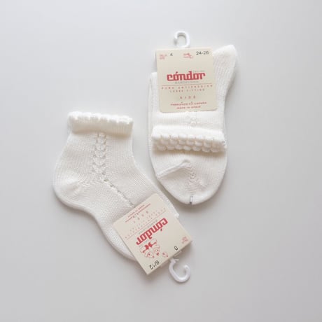 50%FF Condor Side openwork perle short socks(全2色/000(7-8cm)～2(11.5-13cm))