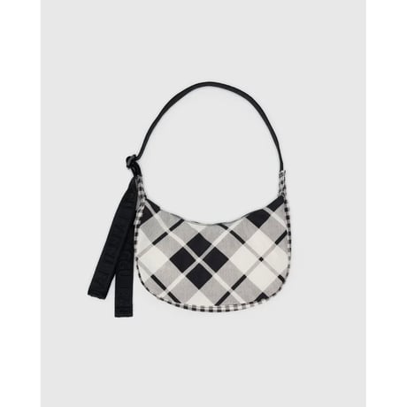 ラスト1点 BAGGU Small Nylon Crescent Bag Mixed Plaid