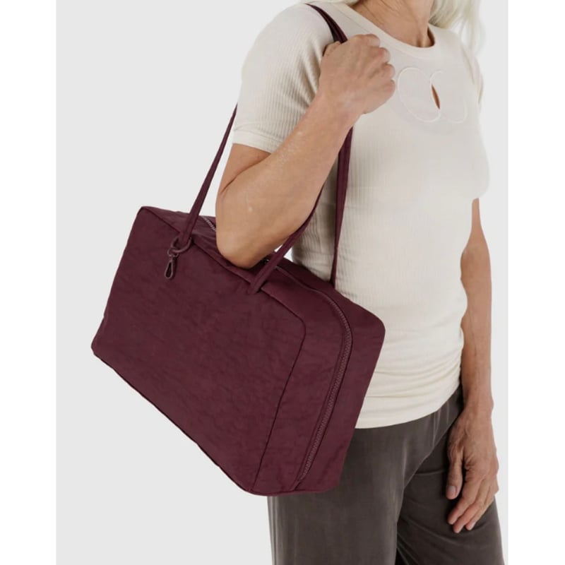 BAGGU Medium Nylon Bowler Bag Mahogany | UNO ba