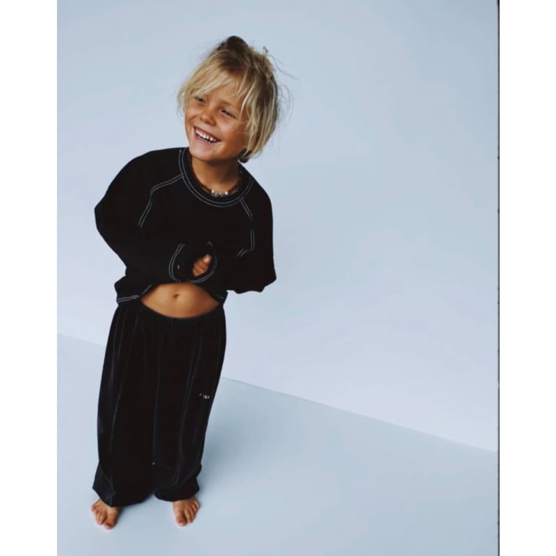 7-9Yラスト1点 ZIGGY ZAZA echo long sleeve tee raven