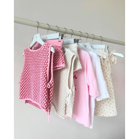 70%OFF Banks Basics INKA TIE VEST+BAMBA KNIT SHORT CREAM + BONE(M,XL)