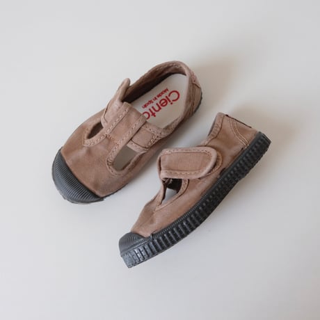 Cienta T STRAP SHOES beige/ムラ染め N77777(21(12.5cm)～23(14cm),26(16cm),29(18cm)～34 (21cm))
