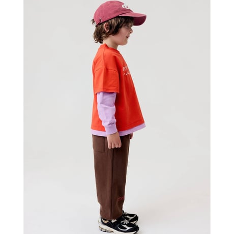 EXTRA-EXTRA EXTRA DOUBLE TEE - POPPY/LILAC(2-3Y,6-7Y)