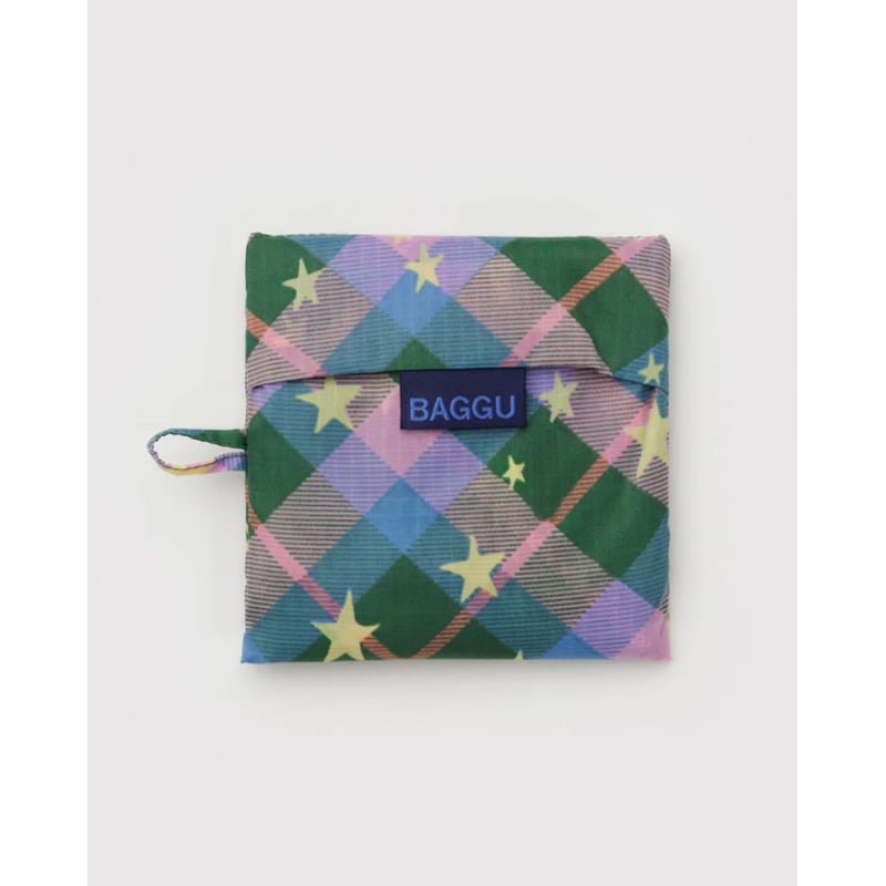 BAGGU Standard Baggu Green Star Plaid | UNO bab