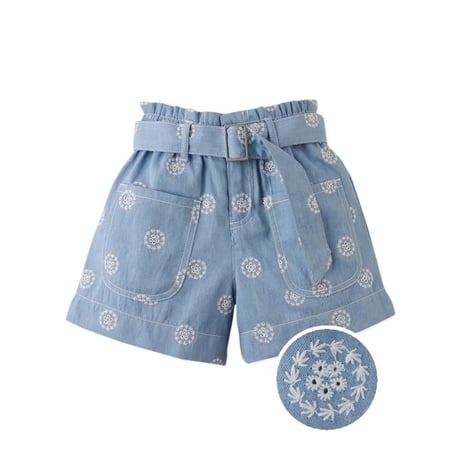 40%OFF Gingersnaps Amara Denim Shorts with Big Pockets & Belt(6Y,8Y,10Y)