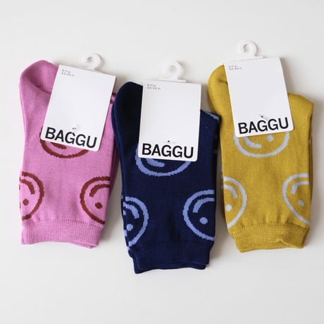 30%OFF BAGGU Crew Sock Ochre Happy