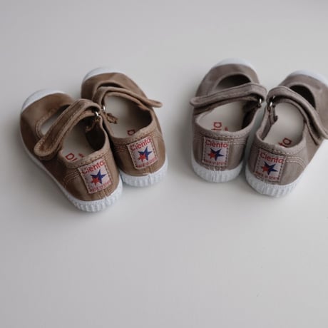 Cienta VELCRO ONE STRAP SHOES cemento/ムラ染め(21(12.5cm))