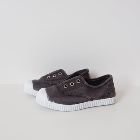 Cienta DECK SHOES black/ムラ染め 70(21(12.5cm)～35(22cm))
