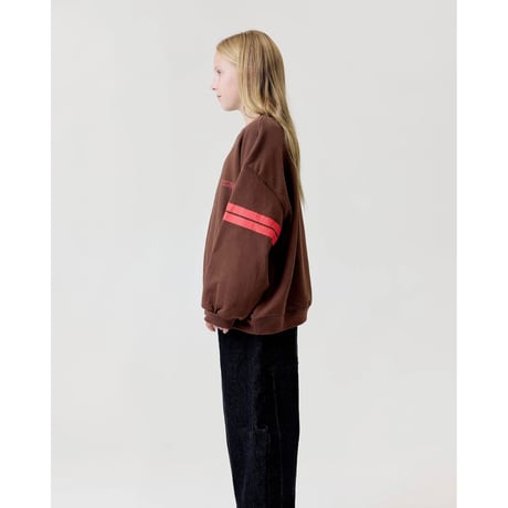 50%OFF 2-3Yラスト1点 EXTRA-EXTRA VARSITY STRIPE CREWNECK - CHOC