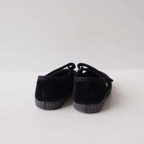 Cienta VELOUR VELCRO ONE STRAP SHOES black / velour 956(31(19cm)～34(21cm))