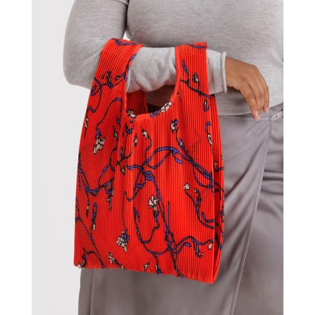 BAGGU Pleated Baggu Red Snapdragon