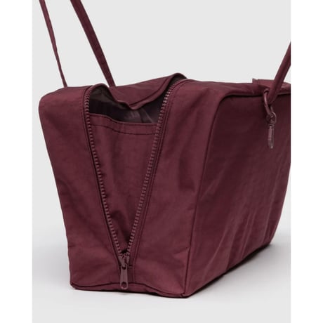BAGGU Medium Nylon Bowler Bag Mahogany