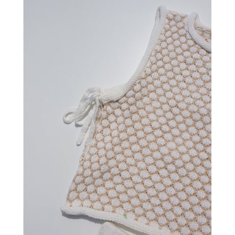 70%OFF Banks Basics INKA TIE VEST+BAMBA KNIT SHORT CREAM + BONE(M,XL)