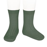 70%FF Condor Rib Short Socks Verde Liquen(761)(2(11.5-13.5cm)4(14.5-16cm))