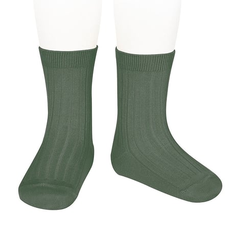 50%FF Condor Rib Short Socks Verde Liquen(761)(2(11.5-13.5cm)4(14.5-16cm)10(23cm〜24.5cm))