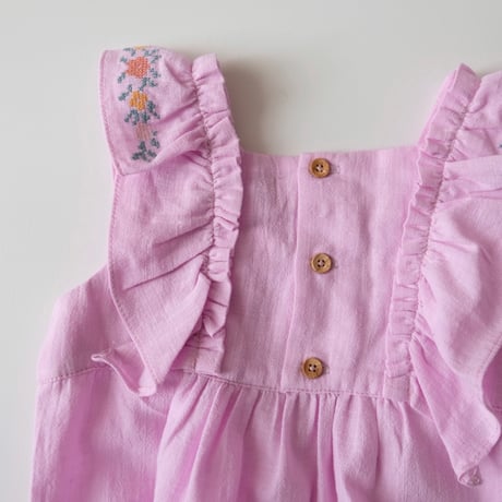 70%OFF Tocoto Vintage FLOWER EMBROIDERED BODYSUIT LILAC(9M,18M,2Y)