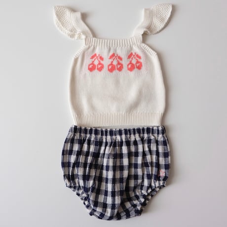 70%OFF Tocoto Vintage BLOOMER VICHY CHECKS  NAVY(9M,18M)