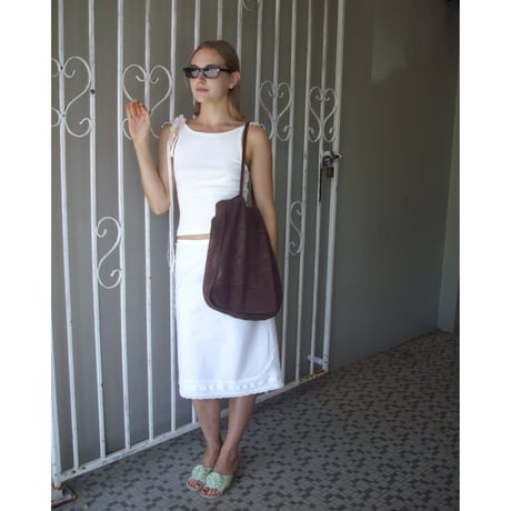 Nananita ROSE CROCHET BAG - WOOD