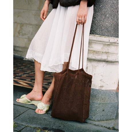 Nananita ROSE CROCHET BAG - WOOD