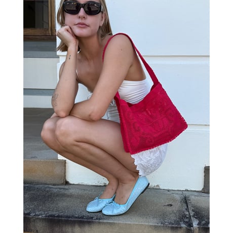 Nananita FOUNTAIN CROCHET BAG - RUBY