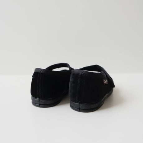 Cienta VELOUR VELCRO ONE STRAP BALLET SHOES black / velour 500(33(20.5cm))