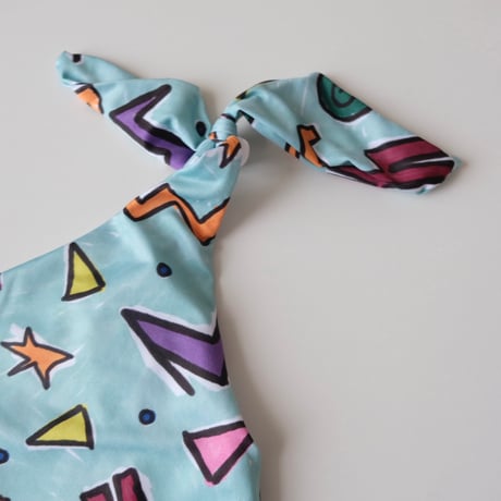 70%OFF M´A Kids ONE-SHOULDER SWIMSUIT TURQUOISE W/ ALL OVER(2Y,3Y,4Y,6Y)