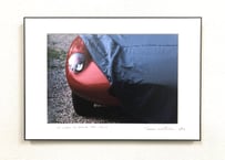 写真パネル＜ミッレミリアの赤い車＞直筆サイン付き　限定50枚