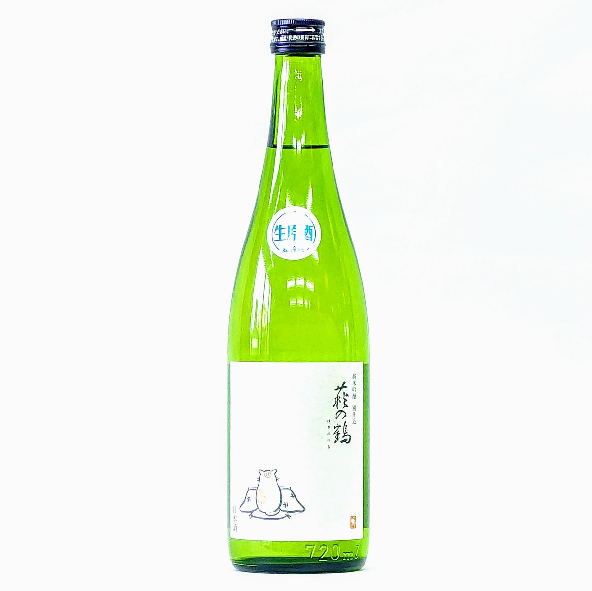 鶴猫 萩の鶴 純米吟醸別仕込生原酒 こたつ猫720ml | 旨い地酒 荒井酒店