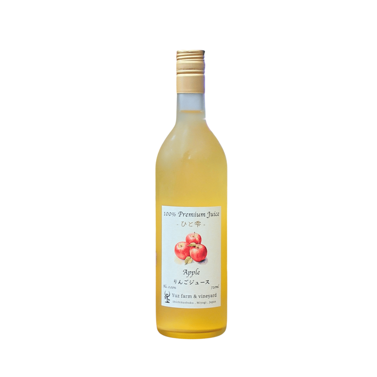 Yuz farm & vineyard ひと雫 Premiumりんごジュース ふじ 720ml