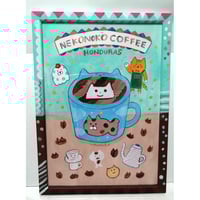 【原画　額付き】　「NEKONOKO　COFFEE」