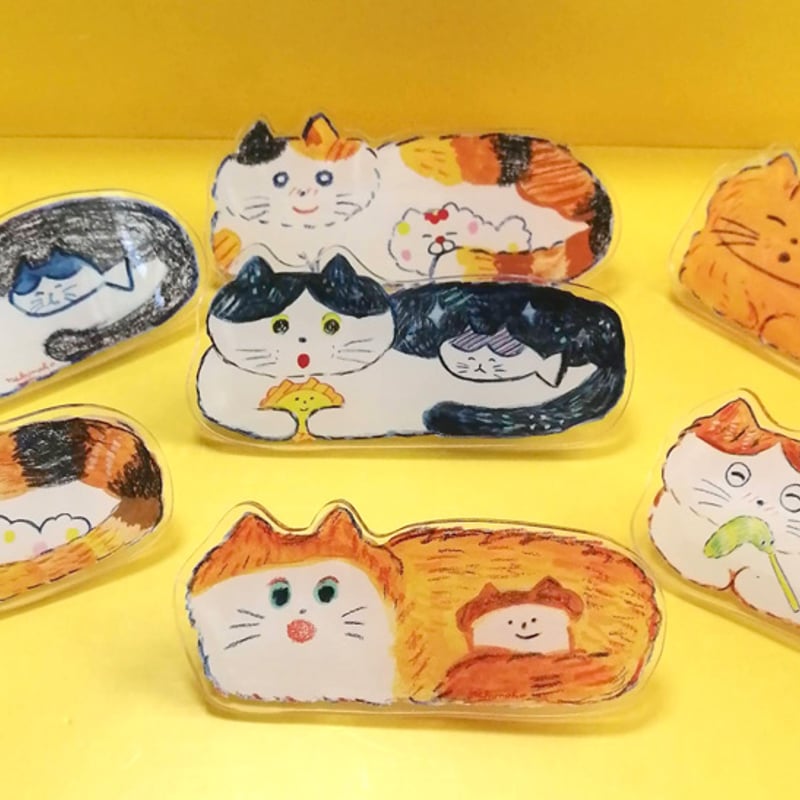 我慢猫　ハンバーガー　アクリル画 我慢猫 ハンバーガー アクリル画 我慢猫 ハンバーガー アクリル
