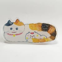 猫たちの集会　アクリルバッグクリップ　ミケ02