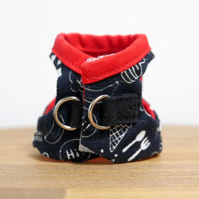 ショウガラゴ用】MILKY PIZZA／落書き総柄ハーネス／練習用サイズ