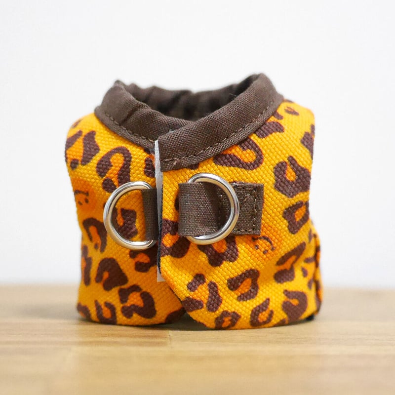 ショウガラゴ用】MILKY PIZZA ／レオパード柄ハーネス／ 練習用サイズ