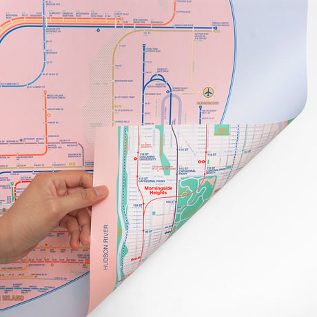 NYC pink | Railway poster