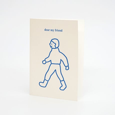 WALK WALK boy blue | Pressed card