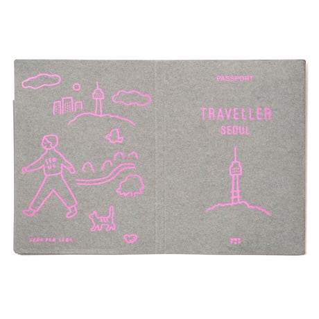 WALK WALK SEOUL gray | Passport cover