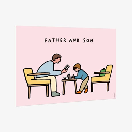CAFE (FATHER AND SON) | A3 poster（受注生産商品）
