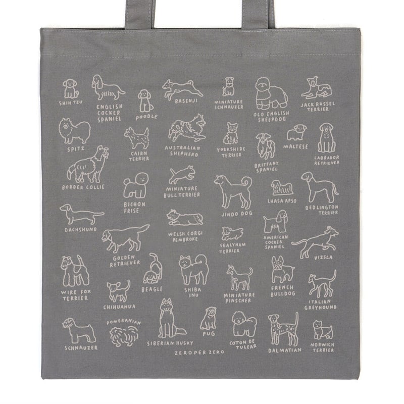 DOG DICTIONARY gray | Eco bag | ZERO PER ZERO_JP