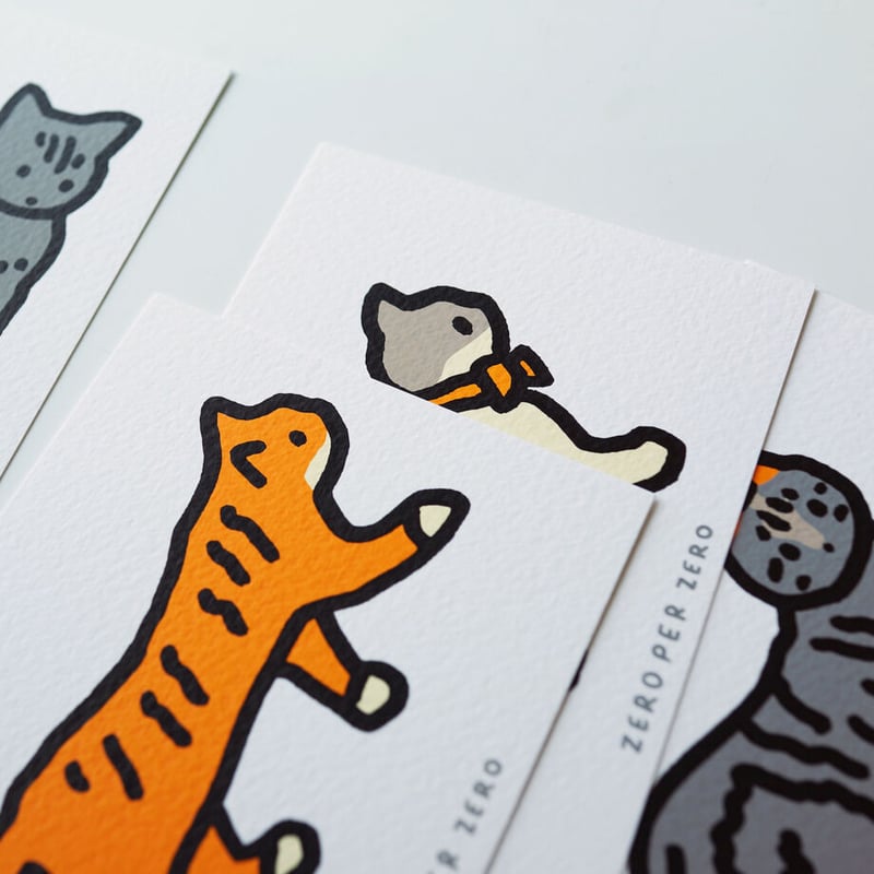 Zero☆Cat専用ページA CAT | Silkscreen Postcard set | ZERO PER ZERO_JP