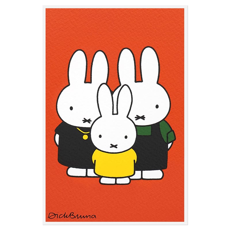 MIFFY FAMILY | Miffy Silkscreen Postcard | ZERO