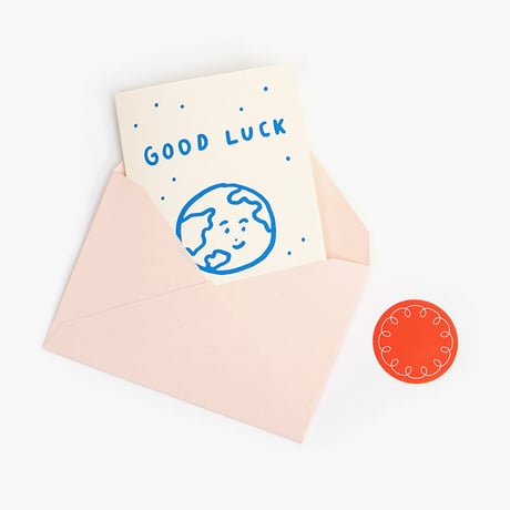 GOOD LUCK | Pressed card