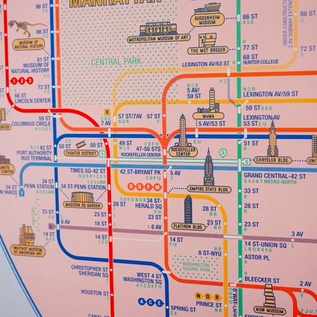 NYC pink | Railway poster