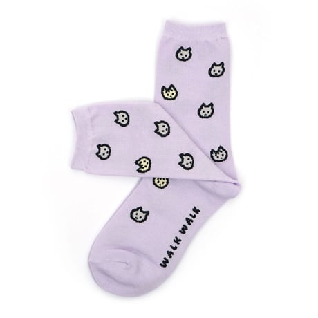 CAT Lilac (M / 24cm) | Socks