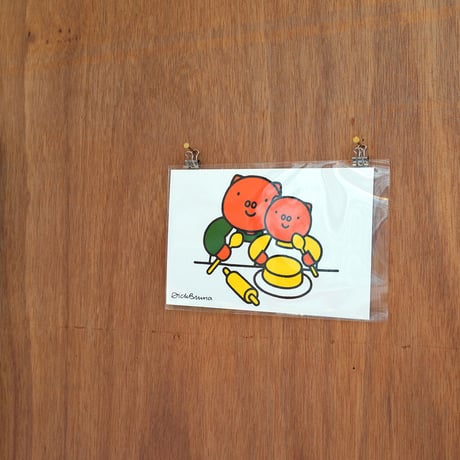 MIFFY IN RED DRESS | Miffy Silkscreen postcard