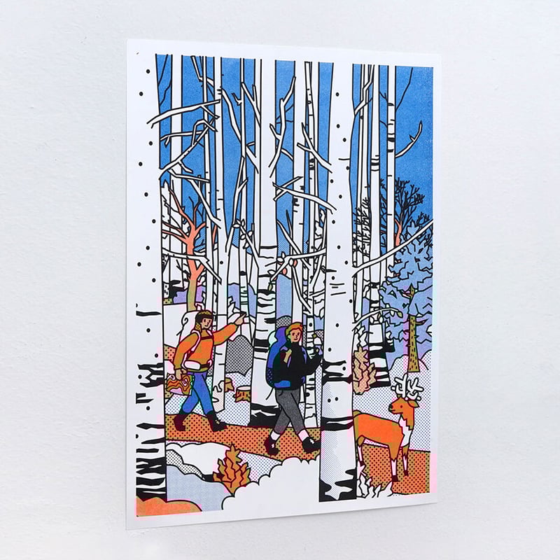 WHITE BIRCH | A3 RISO poster | ZERO PER ZERO_JP